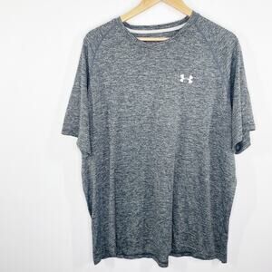 Under Armour Heat Gear Loose Fit Grey Short Sleeve T-Shirt Men's Size 2XL